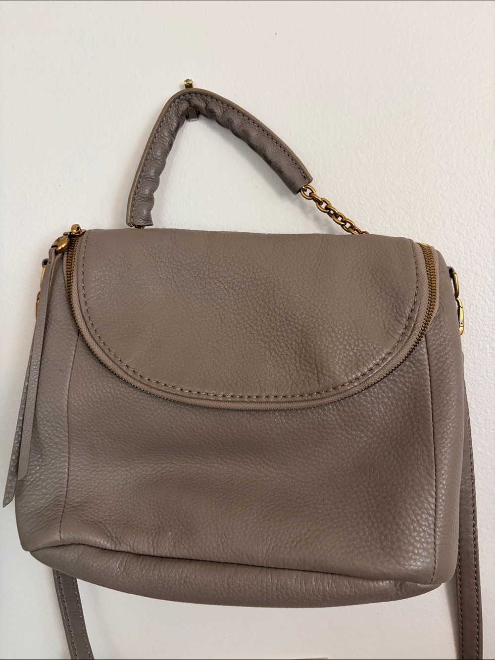 HOBO Taupe Leather Top-Handle Women’s bag